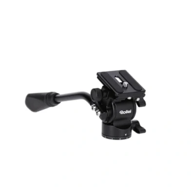 Imagen de Rollei Cabezal de trípode V5I Video para Movimientos Ligeros y Suaves, Ideal Usar en trípodes monopie Cuando se mueven Objetos filem.