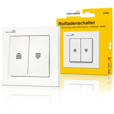 Imagen de Schellenberg 25006 Interruptor de persiana con función enclavamiento, empotrado, blanco