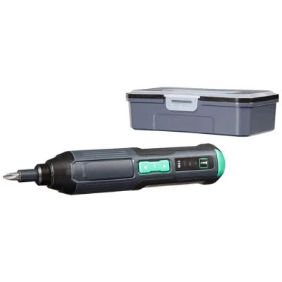 Imagen de Amazon Basics by SKIL Destornillador eléctrico de precisión, recargable, 3,6 V (4 máx.), inalámbrico, con juego 34 puntas, funda transporte y cable USB (Antes éramos Denali)
