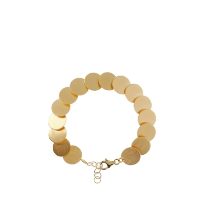 Imagen de Etrusca Gioielli ELBA Finish Discs Pulsera, Mujer, Talla: One Size, Yellow gold