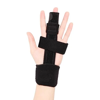 Imagen de Scurnhau Ferula Dedos Mano Dedo de Gatillo Soporte la Férula Inmovilizador para Roto Artritis Tendinitis Fractura Izquierda y Derecha