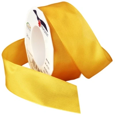Imagen de PRÄSENT cinta embalar DREAM con borde de alambre amarillo, 20 m colores para regalos, 40 mm ancho, envolver decoraciones, manualidades y aplicaciones