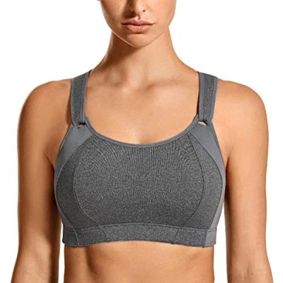 Imagen de SYROKAN Sujetador Deportivo de Alto Impacto para Mujer Gris ES:100F (EU 85F)