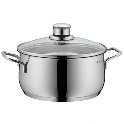 Imagen de WMF Diadem Plus Olla 3L Ø20cm , Acero Inoxidable Cromargan, con Tapa de Cristal