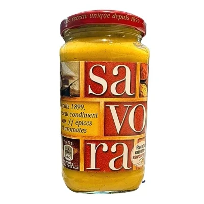 Imagen de Amora Salsa Savora Mostaza, Condimento a base de 11 Especias y Aromatizantes, Óptimo para Condimentar 385 g