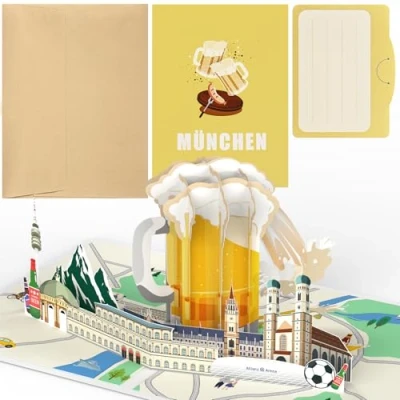 Imagen de joyoldelf Monaco Pop Up Card Vale Regalo de Viaje 3D para Viajes o Luna Miel en Mónaco, Vale, Viajero Cumpleaños, Vacaciones Mónaco