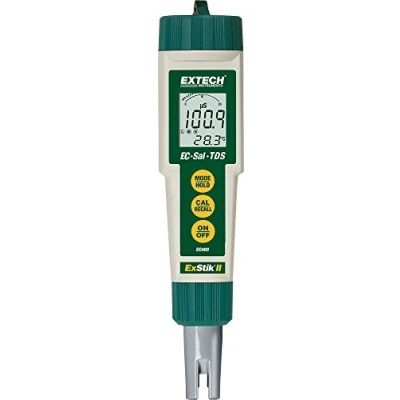 Imagen de Extech EC400 Medidor de conductividad, TDS, salinidad y temperatura a prueba agua ExStik