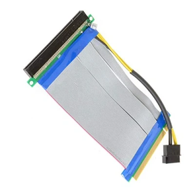 Imagen de chenyang PCI E Express 16 X a riser Tarjeta de extensor con Molex IDE alimentación y cinta cable 20 cm