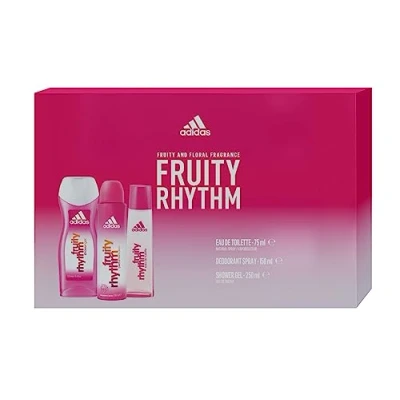Imagen de ADIDAS FRUITY RHYTHM Set Eau de Toilette 75ml, Body Spray 150 ml &amp; Shower Gel 250