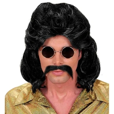 Imagen de WIDMANN MILANO PARTY FASHION Peluca con barba, años 70, disco, disfraces