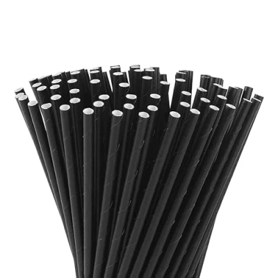 Imagen de GreenFyA Pajitas de Papel Kraft Biodegradables, 20cm. Desechables, ecológicas y compostables. Comprometida con el medio ambiente (NEGRAS, 3000)