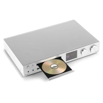 Imagen de Audizio Bolzano Radio por Internet WLAN con Bluetooth, Spotify Connect, Reproductor de CD, 40.000 emisoras, Mando y Control Aplicaciones, conexión Toslink subwoofer, Dab+ FM Negro