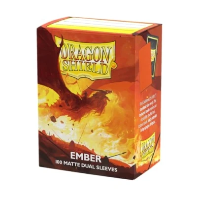 Imagen de Dragon Shield Mate Dual Ember Alaric Revolution Kindlerh (naranja) 100 CT tamaño estándar Fundas para tarjetas MTG lisas y resistentes Compatible con Pokemon &amp; Magic The Gathering Card Sleeves