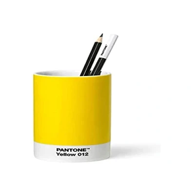 Imagen de Pantone Yellwo 012 Organizador de escritorio (porcelana), color amarillo
