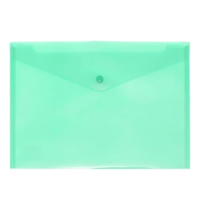 Imagen de Grafoplas Sobre Plástico con Cierre Clic Ecoplás Tamaño Folio Color Mint Traslúcido 33,4x23,5cm Polipropileno Perfecto para Documentos Escolares, Domésticos y de Oficina A4