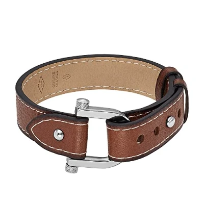 Imagen de Fossil Pulsera Para Hombre Heritage, Longitud: 268mm, Ancho: 33.3mm Plateada De Acero Inoxidable, JF04397040