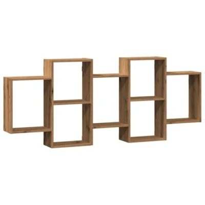 Imagen de vidaXL Estante de Pared Madera ingeniería Roble artisian 159x18x65 cm, Flotante, Flotante Pared, exhibición