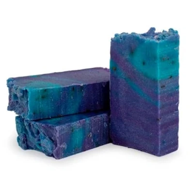 Imagen de Pack 5 Jabón natural de Lavanda Calma la piel irritada, dañada, sensible, seca y madura Desinfecta favorece cicatrización