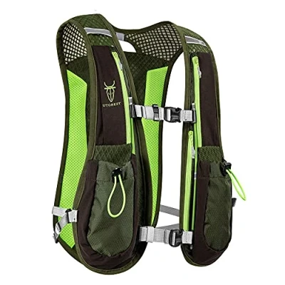 Imagen de UTOBEST Mochila Running Hidratacion Ligero 5L Mochilas Trail para Correr Senderismo Ciclismo Camping Maratón Hombre Mujer(Verde)