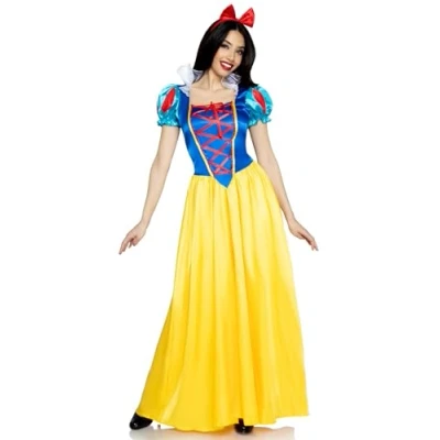 Imagen de Leg Avenue Classic Snow White Nieve Mujer, liso, Multicolor, Medium (EUR 38 40) (8540702101)