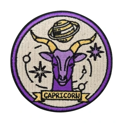 Imagen de Finally Home parche termoadhesivo con el signo zodiacal Capricornio Parches astrológicos, luna y estrellas, para planchar
