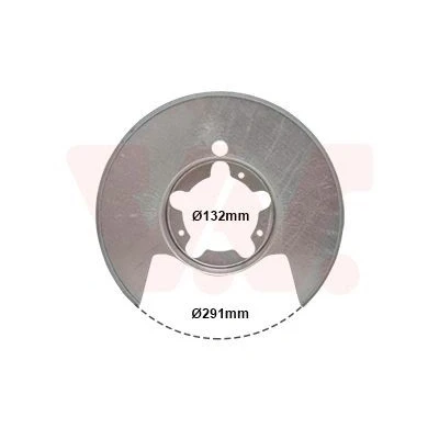 Imagen de VAN WEZEL 2813373 Chapa Protectora de Disco Freno Eje trasero izquierda, trasero, derecha