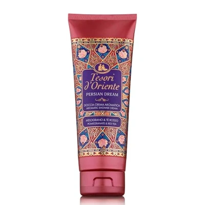 Imagen de Tesori d&#039;Oriente Crema de ducha Persian Dream con notas granada y té rojo, acción antioxidante, limpia nutre la piel en profundidad, 250 ml