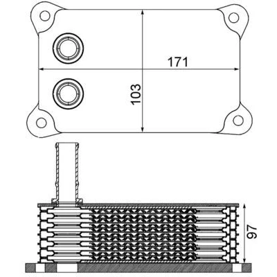 Imagen de MAHLE ORIGINAL CLC 200 000S Radiador de Aceite con juntas FORD: Transit Mk6 Furgoneta, Mk5 Furgón, Bus, LAND ROVER: Defender SUV