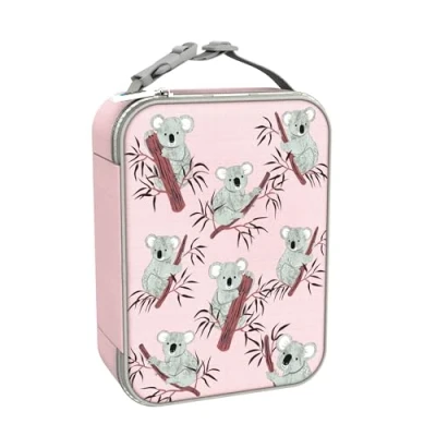 Imagen de ION8 Bolsa Termica Porta Alimentos, Cremallera Fácil Acceso en 3 Lados, Bolsillo Externo para Botellas, Acolchado y Forrado Lavable, Parche de Nombre, Poliéster, Koala Diseño Impreso