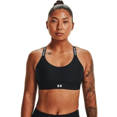 Imagen de Under Armour Infinity MID Covered Sujetadores deportivos con sujeción media, Mujer, Talla: Small, Black