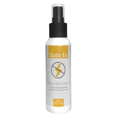 Imagen de StaticEx Spray Antiarrugas Ropa con Efecto Antiestático 100ml para Ropa, No Deja Manchas Ambienta y Refresca tu Armario Alternativa a la Pulsera Anti Electricidad Estatica