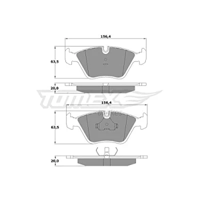 Imagen de TOMEX brakes TX 10 69 Juego de pastillas freno Eje delantero preparado para indicador desgaste BMW: 3 Berlina, 5 Z3 Roadster