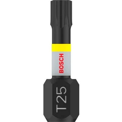 Imagen de Bosch Professional 2 puntas de atornillar Impact Control T25, 25 mm, vástago hexagonal, Pick and Click, accesorios taladro impacto