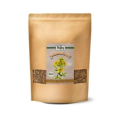Imagen de Biojoy Hierba de San Juan BÍO (750 g), Hipérico seco y cortado, apto para infusión té (Hypericum perforatum)