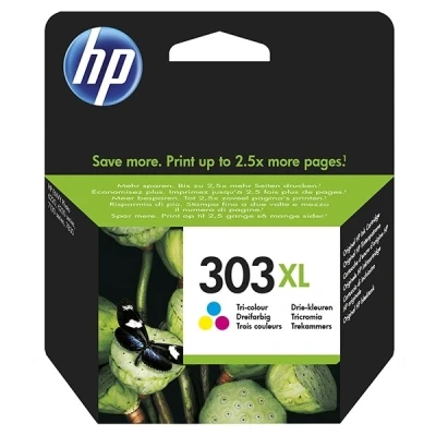 Imagen de Cartucho de tinta HP 303XL High Yield, Tricolor, T6N03AE