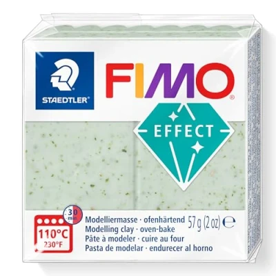 Imagen de STAEDTLER 8010 570 FIMO Effect Arcilla de modelado polimérica endurecedora al horno, espinacas botánicas (1 bloque 57 g)