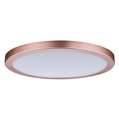 Imagen de Paulmann 70872 panel de superficie LED Atria redondo plafón 22 W luz 2700 K blanco cálido oro rosa regulable para montaje en pared/techo