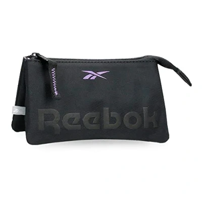 Imagen de Reebok Linden Neceser Tres Compartimentos Negro 17,5x9,5x2 cms Poliéster