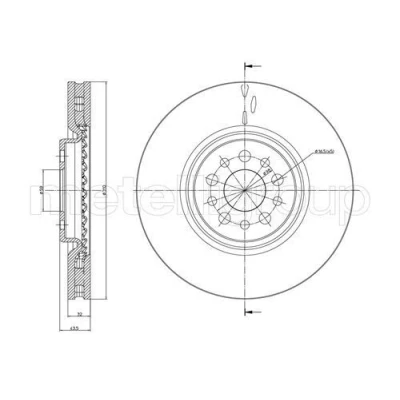 Imagen de Disco de freno METELLI 23 0821C