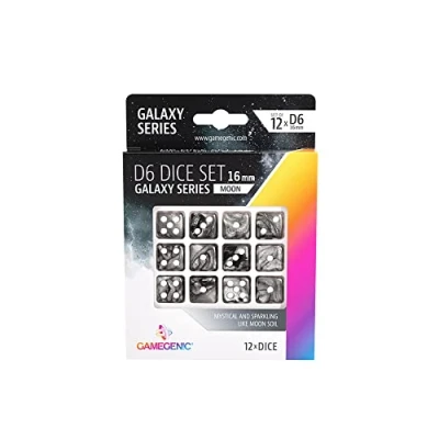 Imagen de Gamegenic Set de Dados 6 Caras Moon 16MM (12pcs)