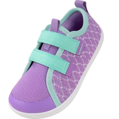 Imagen de IceUnicorn Barefoot Calzado Descalzos Niños Niñas Minimalistas Amplia para Ligeros y Deporte Transpirables Zapatillas Ligeras Flexibles de Trail Shoes(Violeta, 24EU)