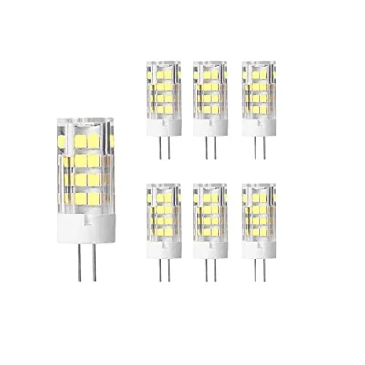 Imagen de OUKAIDE 6 unidad Bombillas LED G4 5W Blanca Fría 6000K, Bombilla superbrillante, 500 lm, ángulo de haz 360, AC 220 240V, no regulable, base cerámica