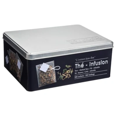 Imagen de 5five caja de té &quot;black edition&quot; con 100 bolsitas té, negra
