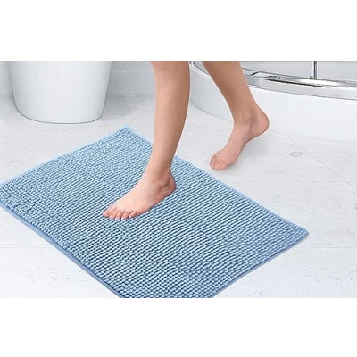 Imagen de Emma Barclay Alfombra de baño Antideslizante Tacto Suave en Color Azul, Alfombrilla Ducha 40 x 60 cm