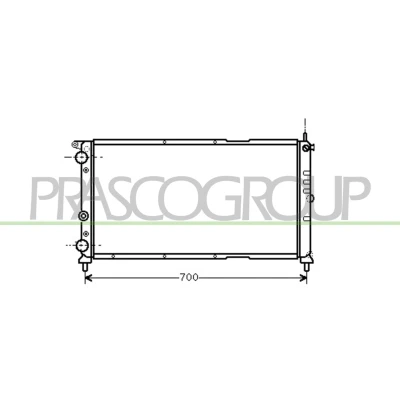 Imagen de PRASCO FT132R006 Radiador, refrigeración del motor Aluminio 630 304 23 Aletas unidas mecánicamente FIAT: Punto I Hatchback