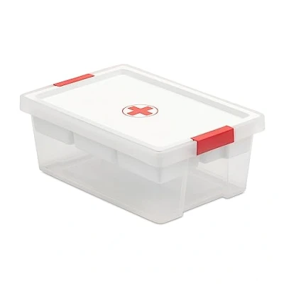 Imagen de TATAY Caja Botiquín Primeros Auxilios con Tapa, 7L de Capacidad, Asas, Tapa 100% Materiales reciclados, Libre BPA. Medidas 25 x 36 13 cm