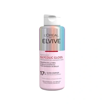 Imagen de L&#039;Oréal Paris Elvive Tratamiento 5 Min. Glycolic Gloss Con Ácido Glicólico Cabello Suave Y Brillante