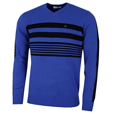 Imagen de Calvin Klein para Hombre Rendimiento Cuello V Suéte Roy/Negro L