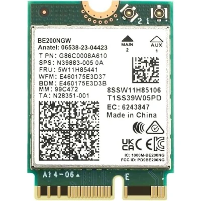Imagen de Intel BE200 WiFi 7 Adapter M.2 PCIe Format Tri Band 2.4/5/6 GHz Up to 5.8 Gbps Card for PCs Bluetooth 5.4 Compatible PC with Windows 10/11 BE200NGW