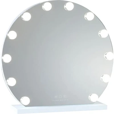 Imagen de Flamingueo Espejo Maquillaje con Luz Tocador 12 LED, de 3 Modos, Control Táctil, Luz, Vanity Mirror